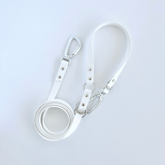 White Multi Use Hands Free Leash