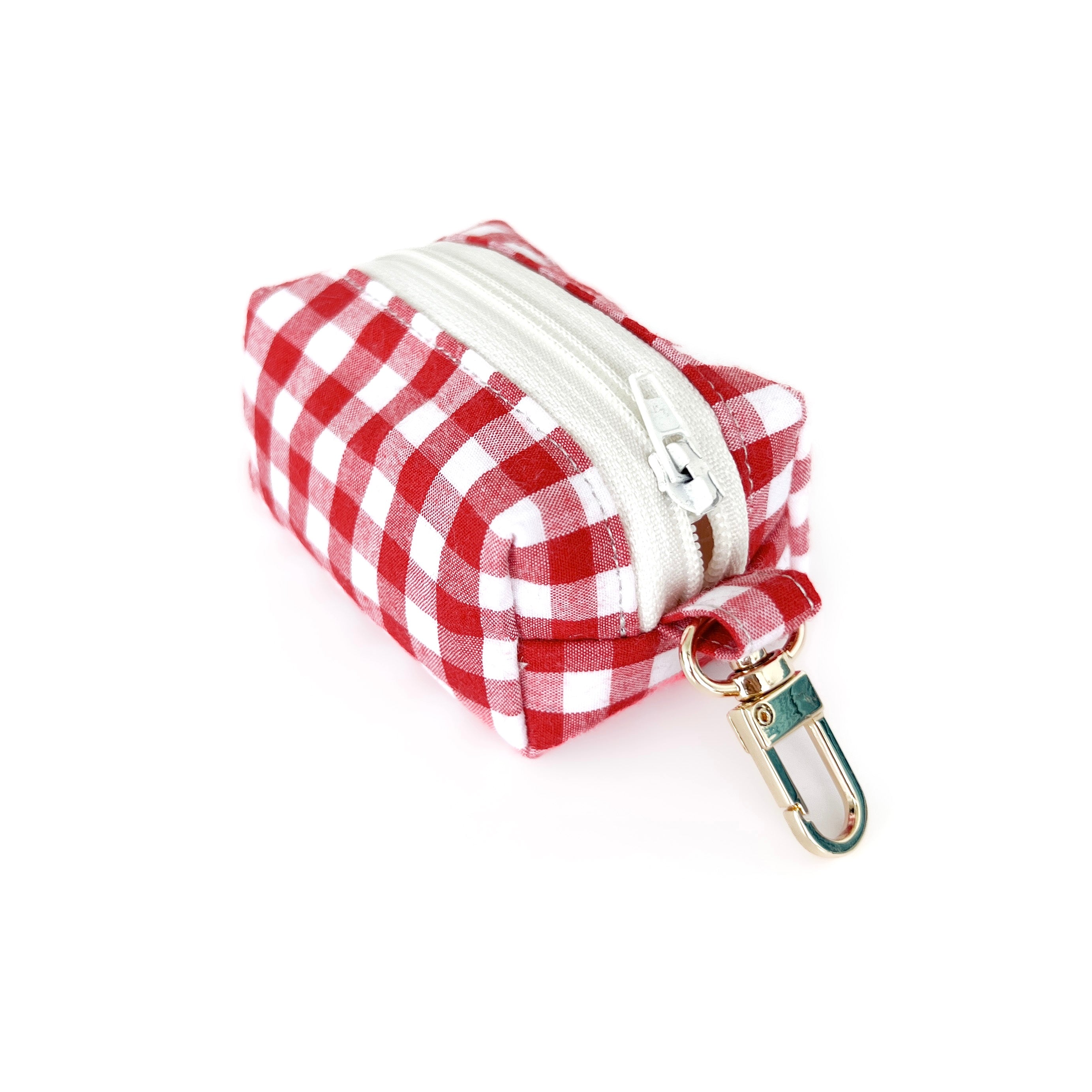 Red Checkered Waste Bag Holder